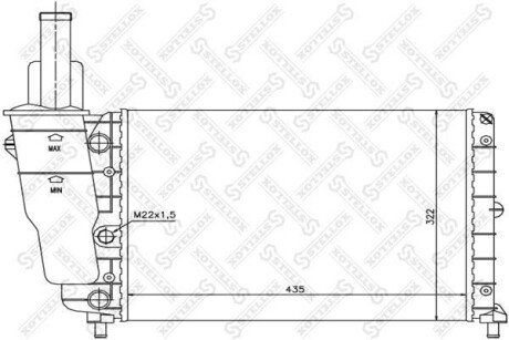 Радіатор системи охолодження STELLOX 10-25255-SX (фото 1)