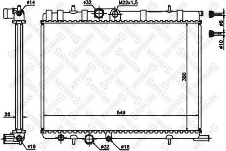 Радіатор системи охолодження STELLOX 10-25354-SX