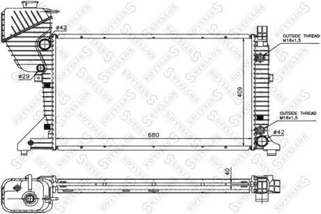 Радіатор системи охолодження STELLOX 10-25403-SX (фото 1)