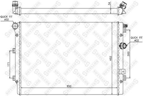 Радіатор системи охолодження STELLOX 10-25412-SX (фото 1)