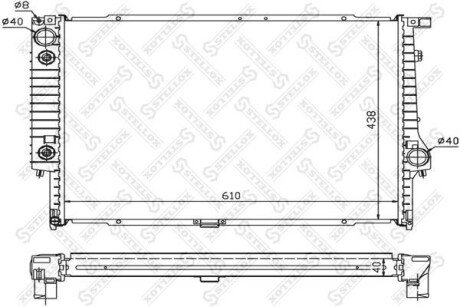 Радіатор системи охолодження АКПП STELLOX 10-25415-SX