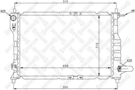 Радіатор системи охолодження STELLOX 10-25435-SX (фото 1)