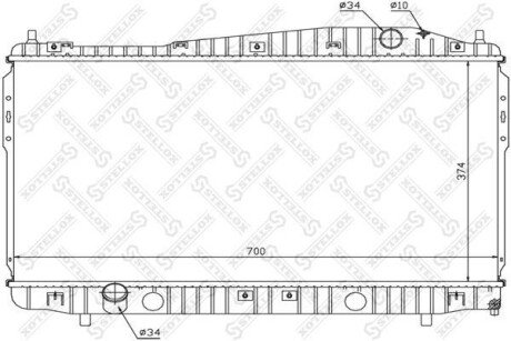 Радіатор системи охолодження STELLOX 10-25681-SX