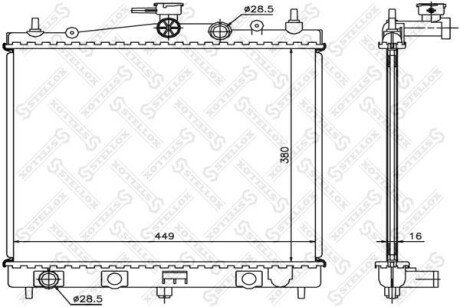 Радіатор системи охолодження STELLOX 10-25973-SX