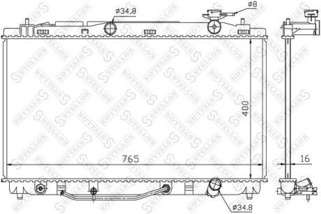 Радіатор системи охолодження АКПП STELLOX 10-26334-SX