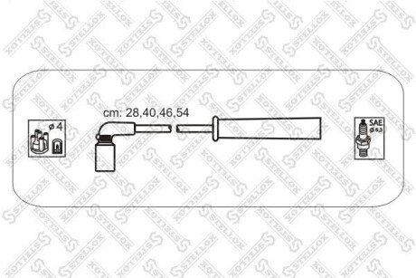 Високовольтні дроти, комплект STELLOX 10-30044-SX