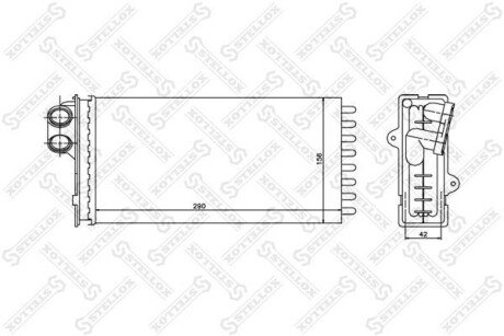 Радіатор печі STELLOX 10-35002-SX