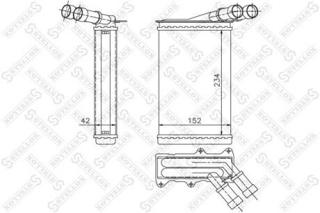 Радіатор печі STELLOX 10-35005-SX