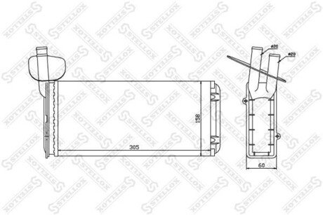 Радіатор пічки без AC STELLOX 10-35020-SX