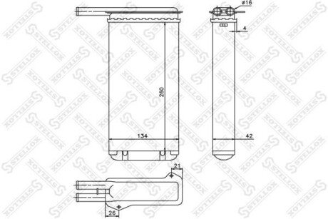 Радіатор печі STELLOX 10-35022-SX