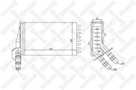 Радіатор печі STELLOX 10-35043-SX