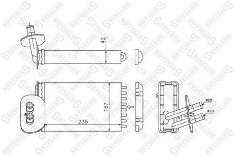 Радіатор печі STELLOX 10-35048-SX