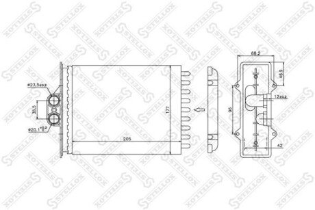 Радіатор пічки з AC STELLOX 10-35056-SX