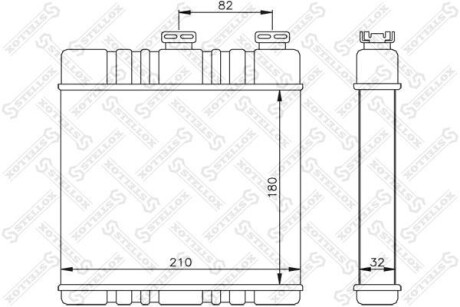 Радіатор печі STELLOX 10-35071-SX