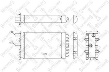 Радіатор печі STELLOX 10-35079-SX