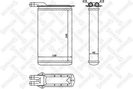 Радіатор печі STELLOX 10-35126-SX