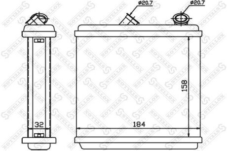 Радіатор печі STELLOX 10-35128-SX