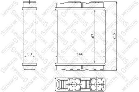 Радіатор печі STELLOX 10-35136-SX