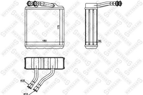 Радіатор печі STELLOX 10-35217-SX