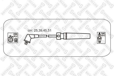 Високовольтні дроти, комплект STELLOX 10-38570-SX