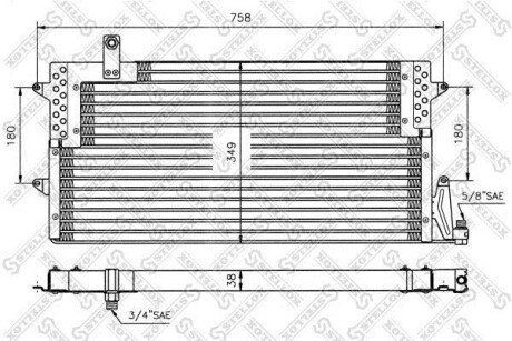 Радіатор кондиціонера STELLOX 10-45005-SX