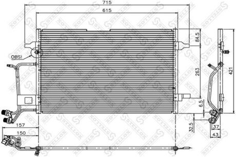 Радіатор кондиціонера STELLOX 10-45006-SX