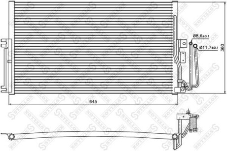 Радіатор кондиціонера STELLOX 10-45008-SX