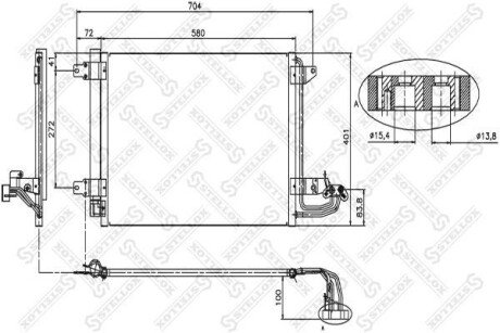 Радіатор кондиціонера STELLOX 10-45023-SX