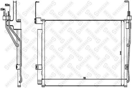 Радіатор кондиціонера STELLOX 10-45033-SX