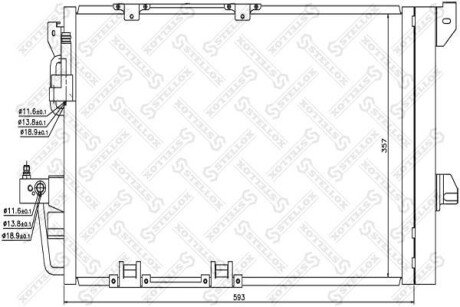 Радіатор кондиціонера STELLOX 10-45035-SX