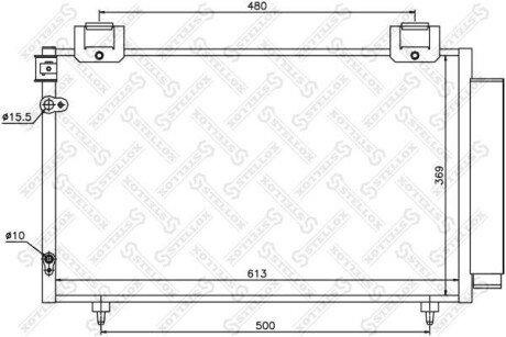 Радіатор кондиціонера STELLOX 10-45038-SX