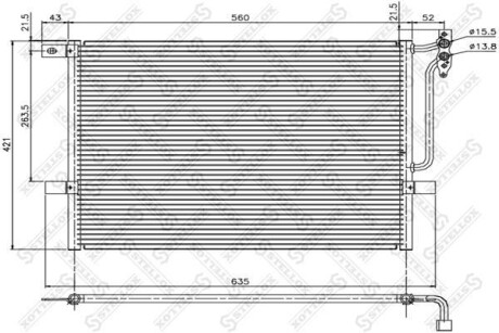 Радіатор кондиціонера STELLOX 10-45052-SX