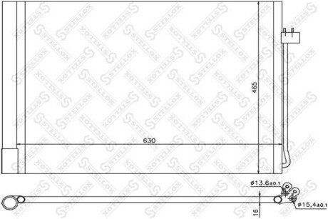 Конденсатор, кондиционер STELLOX 10-45078-SX (фото 1)