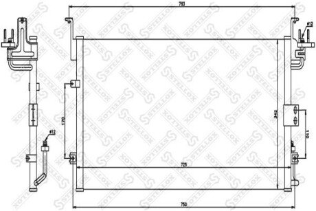 Конденсатор, кондиционер STELLOX 10-45109-SX