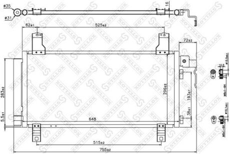 Радіатор кондиціонера STELLOX 10-45119-SX