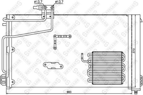 Конденсатор, кондиционер STELLOX 10-45126-SX