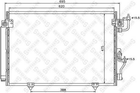 Радіатор кондиціонера STELLOX 10-45138-SX