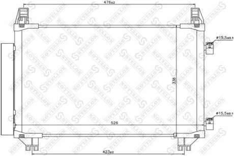 Радіатор кондиціонера STELLOX 10-45159-SX