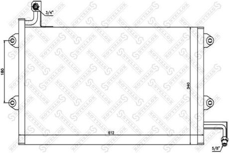 Конденсатор, кондиционер STELLOX 10-45161-SX