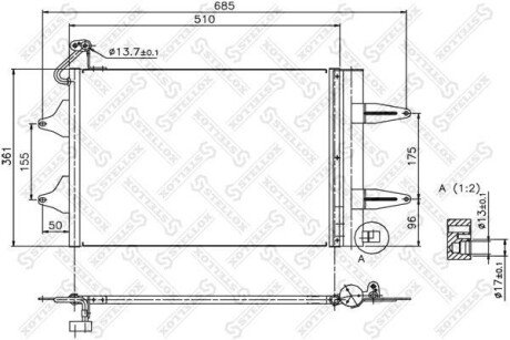 Радіатор кондиціонера STELLOX 10-45166-SX