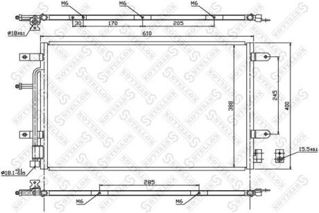 Конденсатор, кондиционер STELLOX 10-45179-SX
