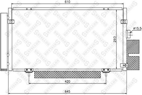 Радіатор кондиціонера STELLOX 10-45193-SX