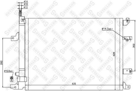 Радіатор кондиціонера STELLOX 10-45214-SX