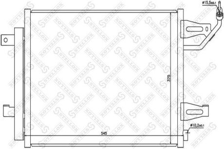 Радіатор кондиціонера STELLOX 10-45223-SX