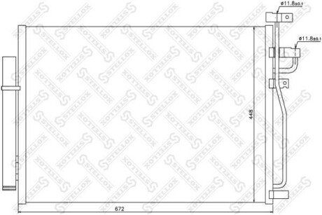 Радіатор кондиціонера STELLOX 10-45380-SX