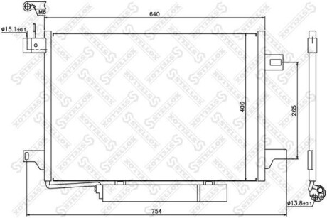 Конденсатор, кондиционер STELLOX 10-45464-SX
