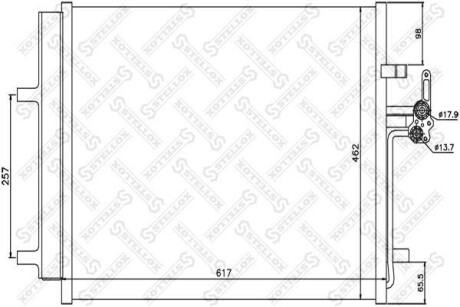 Радіатор кондиціонера STELLOX 10-45562-SX