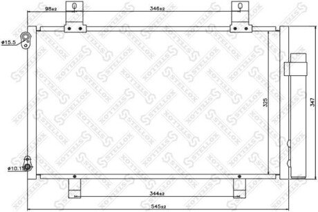 Радіатор кондиціонера STELLOX 10-45567-SX