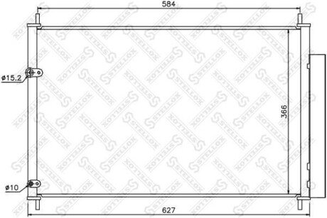 Радіатор кондиціонера STELLOX 10-45568-SX