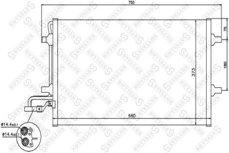 Радіатор кондиціонера STELLOX 10-45639-SX